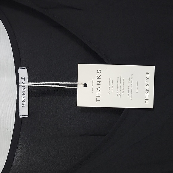 NWT-PINKMSTYLE Clothing Co. Cover Up Swimsuit with pom poms one size - Picture 7 of 8